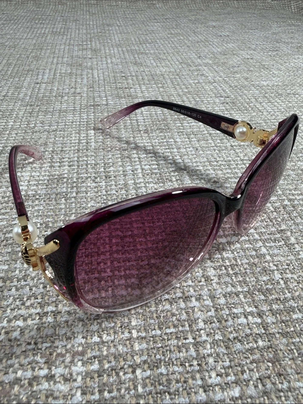 Women's Oversized Gradient Plum Sunglasses